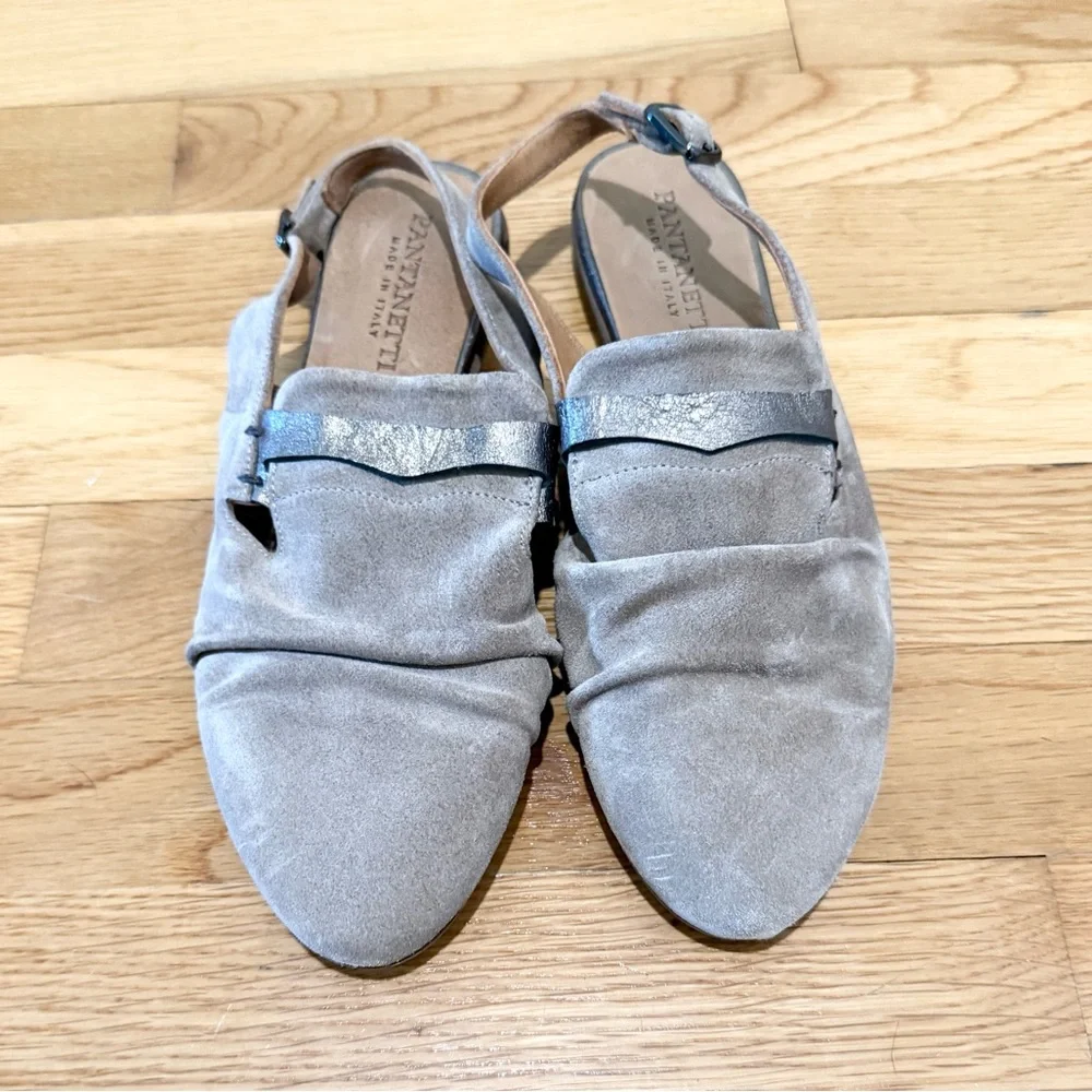 Pantanetti Suede Slingback Ballet Flats – Italy